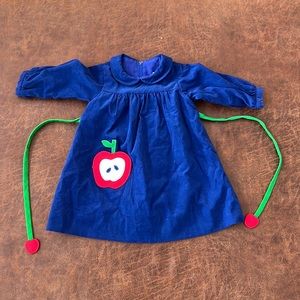 Blue corduroy dress, 12 months, gently used, Florence Eiseman